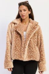 Lavender Fawn Of A Kind Faux Fur Coat Coats & Jackets