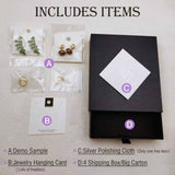 Gray Geometric Star Drop Earrings