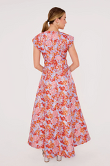 Lavender Olive Gown Coral Garden Jacquard Maxi Dress