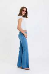 Lavender Lowkey Low Rise Flare | First Crush Jeans