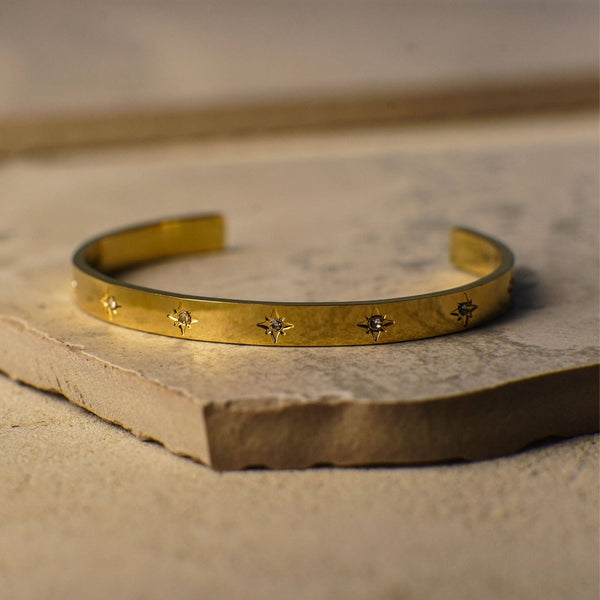 Rosy Brown Zuzanna Gold Star Cuff Bracelet Bracelet