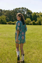 Olive Drab Frannie Dress in Market Muse Mini Dress