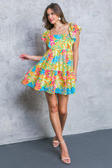 Gray Shining Sands Woven Mini Dress Mini Dress