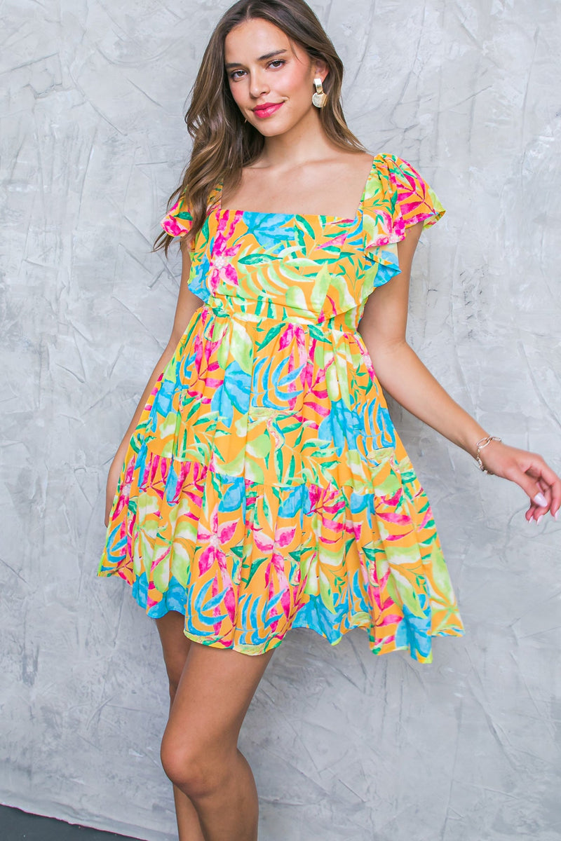 Gray Shining Sands Woven Mini Dress Mini Dress