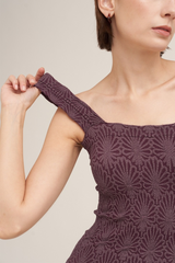 Light Gray Serina Lace Textured Top Top