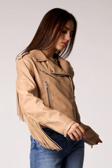 Light Gray The Way She Moves Unreal Leather Jacket Jacket