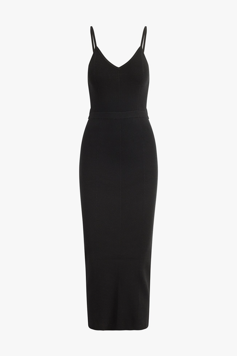Black The Piper Dress Midi Dress