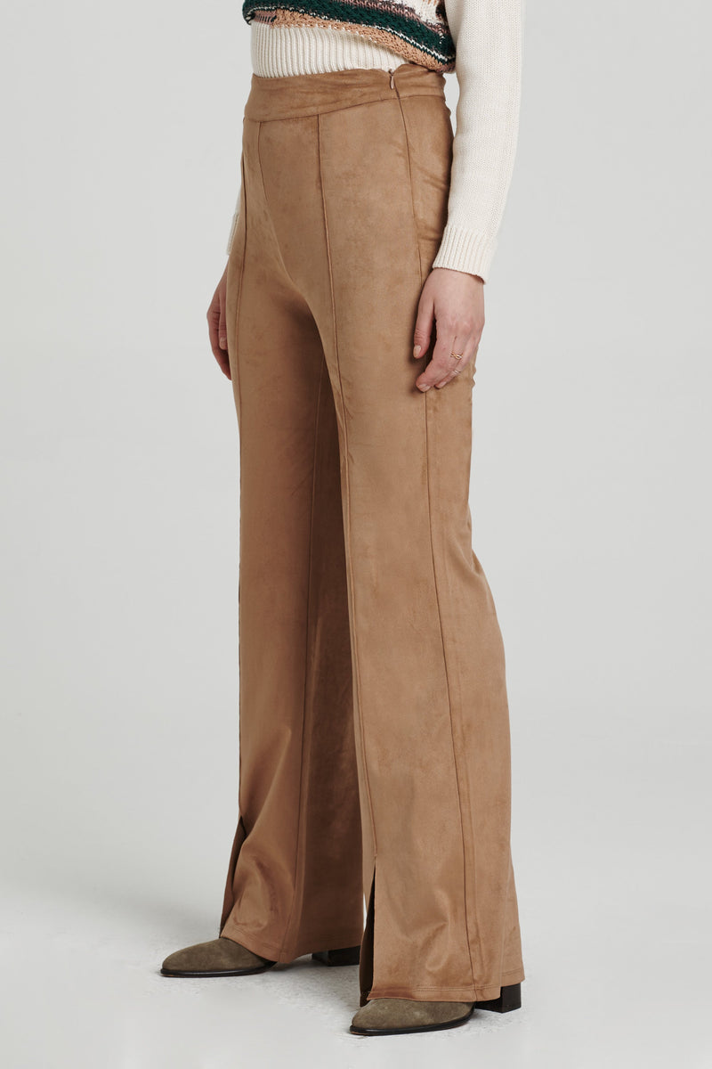 Light Gray Fallon Suede Pant Pant