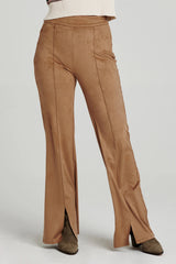Light Gray Fallon Suede Pant Pant
