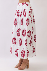 Lavender Country Side Floral Maxi Skirt Maxi Skirt