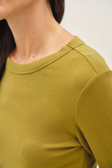 Goldenrod Round Neck Knit Long Sleeve Top Top