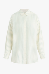 White Smoke Ex-Boyfriend Shirt in Emerald Stripe Shirt