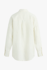 White Smoke Ex-Boyfriend Shirt in Emerald Stripe Shirt