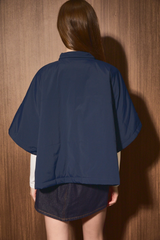 Dark Slate Gray Sunday Layer Quilted Poncho Jacket Jacket
