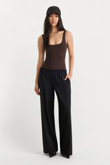 Black The Sculpting Modern Tank Bodysuit Bodysuit
