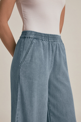 Slate Gray The Malibu Wide Leg in Coronado Pant