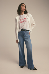Dark Gray The Cropped Collegiate Tee | White Rouge T Shirt