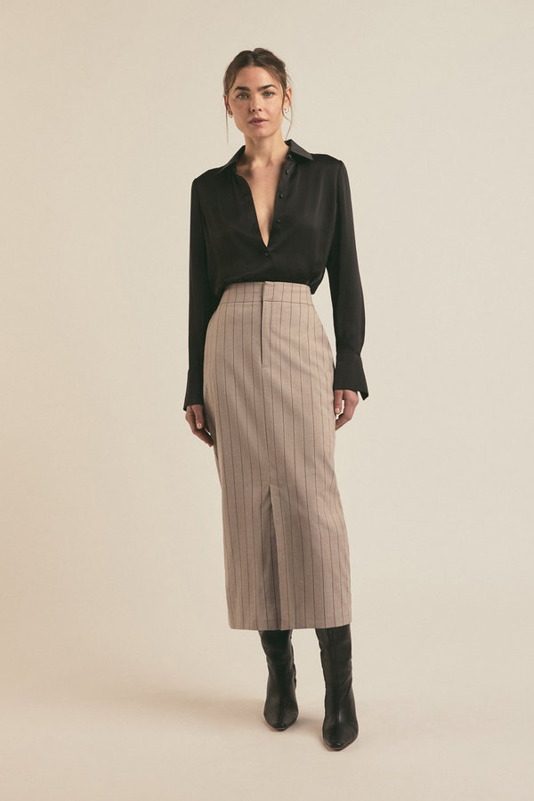 Light Gray The Meyer Skirt Midi Skirt