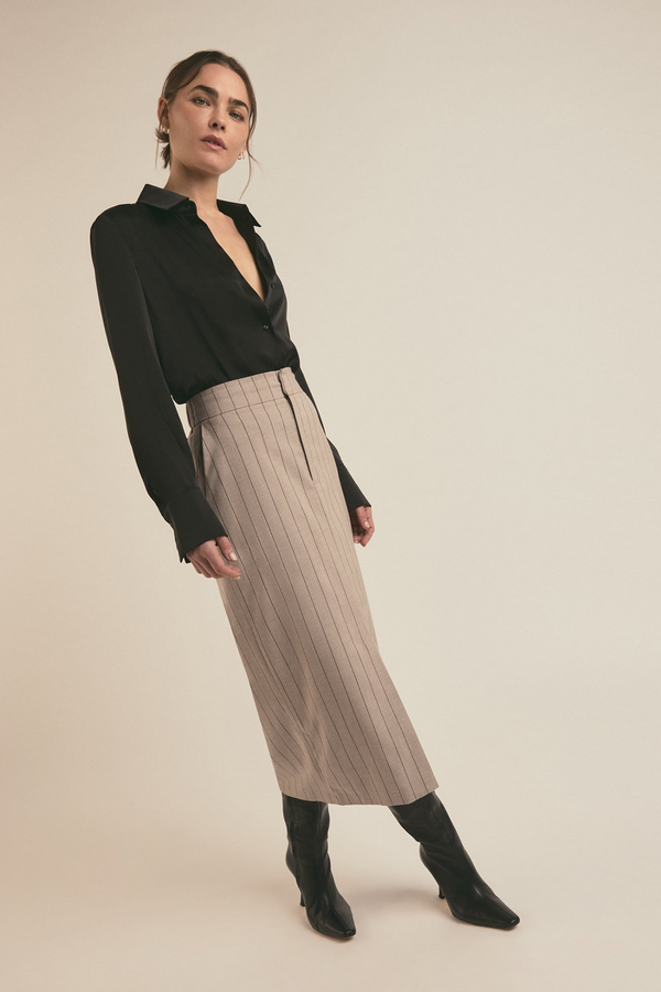 Light Gray The Meyer Skirt Midi Skirt