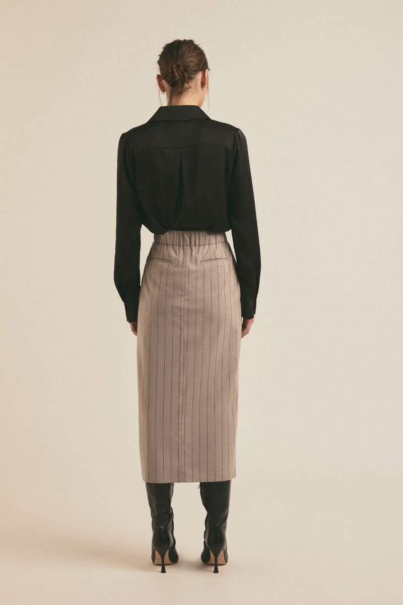 Light Gray The Meyer Skirt Midi Skirt