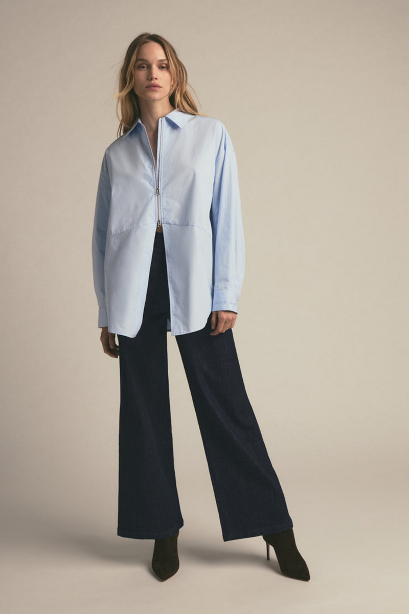 Gray The Zip It Shirt Top