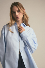 Gray The Zip It Shirt Top