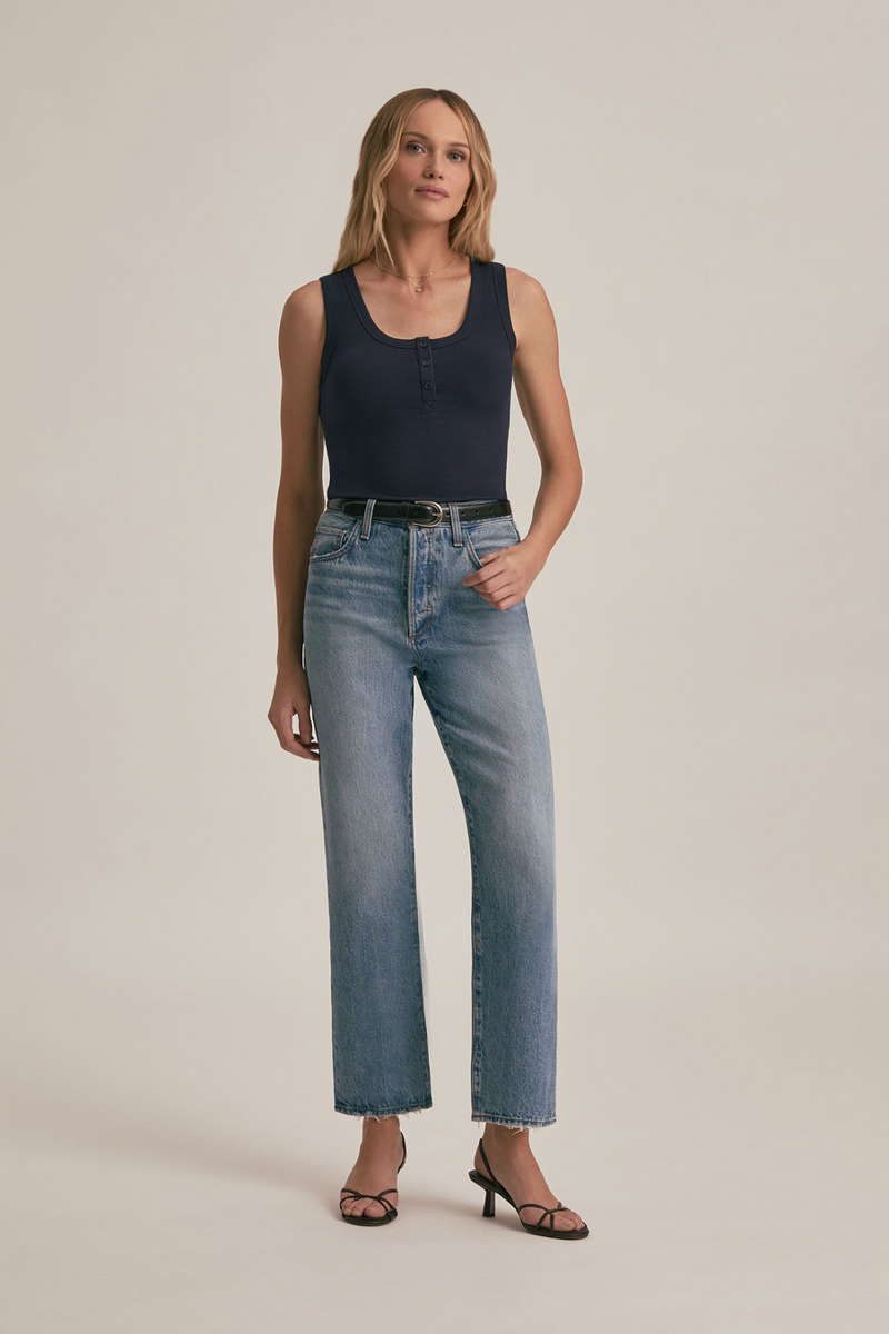 Ribbed Henley Tank