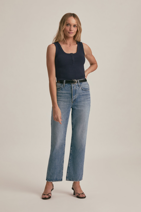 Ribbed Henley Tank