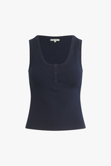 Ribbed Henley Tank