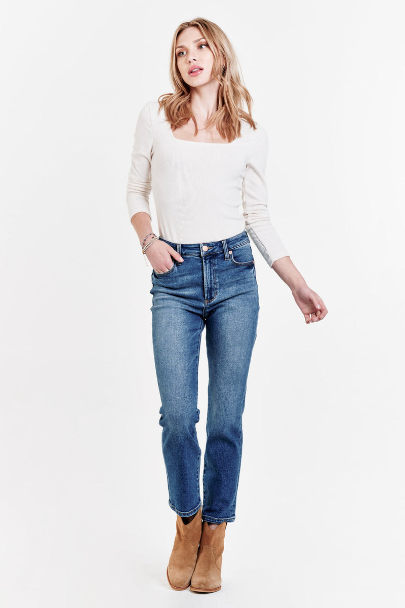 White Smoke Frankie Super High Rise Cropped Jeans Jeans
