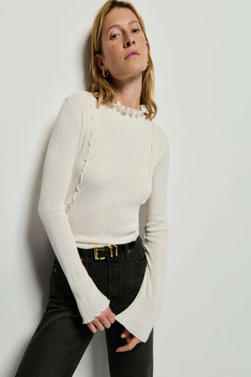 Light Gray Gizelle Long Sleeve Top