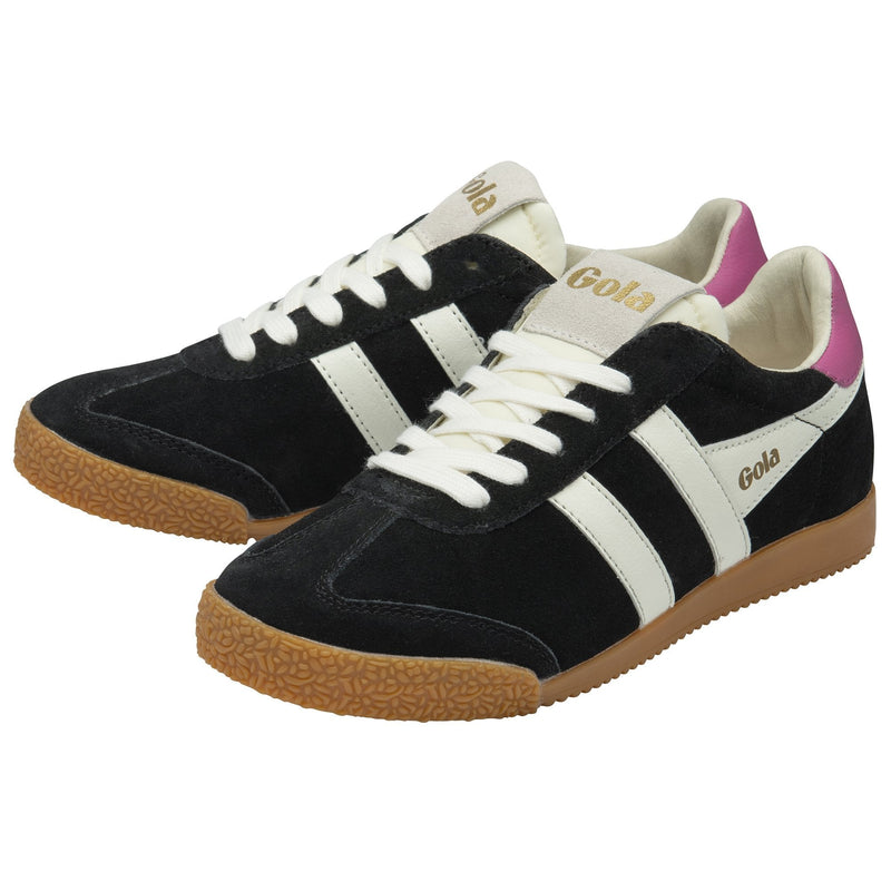 Light Gray Elan Sneaker | Black/Off White/Fucshia Sneaker