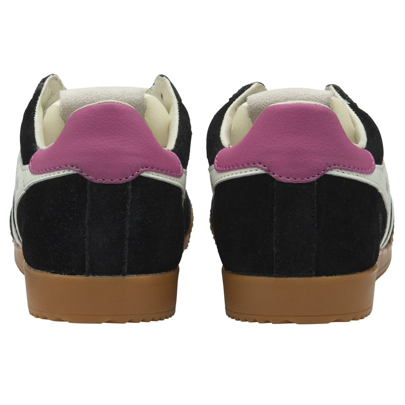 Black Elan Sneaker | Black/Off White/Fucshia Sneaker