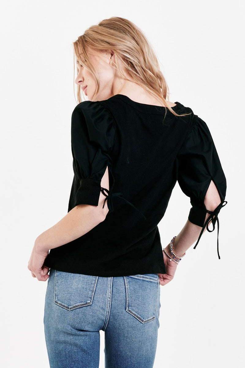 Lavender Gracelyn Tie Cuff Top Top