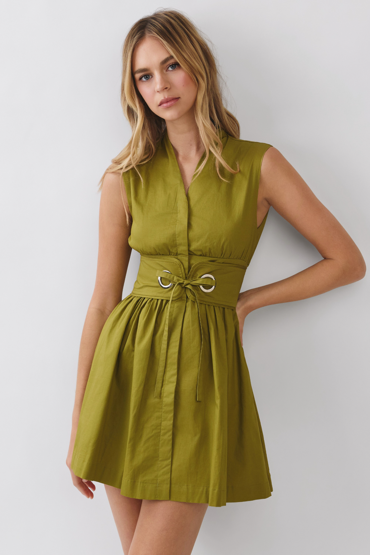 green with envy dresses Tie Front Dress – Two Cumberland 42 Inch