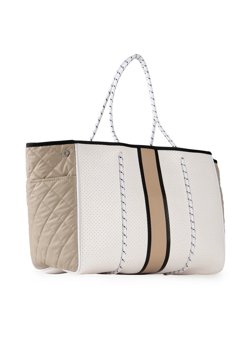 Light Gray Greyson Lux Neoprene Tote Handbags