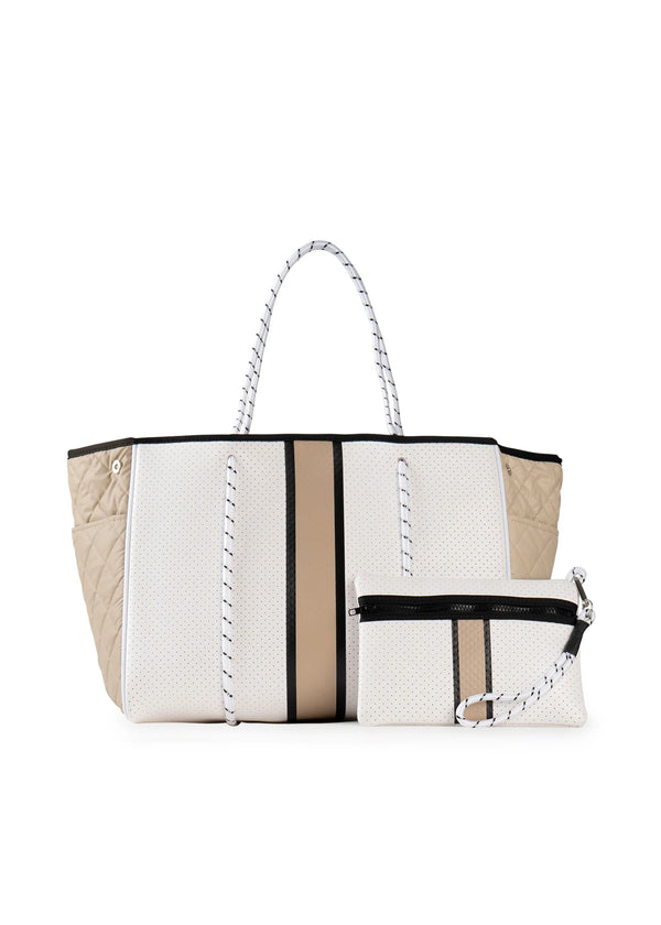 Light Gray Greyson Lux Neoprene Tote Handbags
