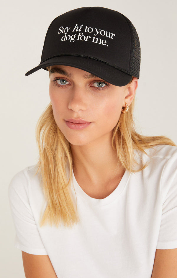 Light Gray Happy Trucker Hat Hat