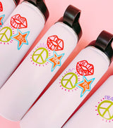 Light Gray Sorority Style Edit Water Bottle sorority