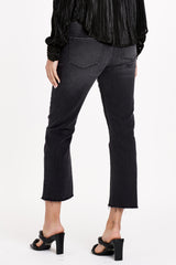 White Smoke Frankie Super High Rise Cropped Straight Jeans Jeans