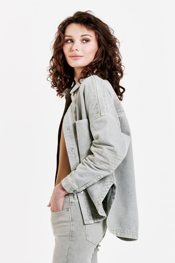 Lavender Gina Shirt Jacket Jacket