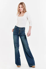 White Smoke James Super High Rise Wide Leg Jean Jeans