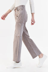 Lavender Billie Cargo Straight Jeans Pant
