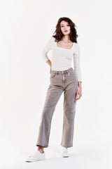 White Smoke Billie Cargo Straight Jeans Pant