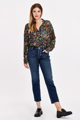 Dark Slate Gray Jodi Super High Rise Cropped Straight Leg Jean Jeans