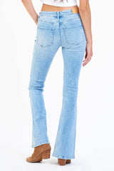 White Smoke Rosa High Rise Flare Jeans - Portmore Jeans