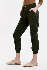 White Smoke Sandy High Rise Ankle Trouser Pant