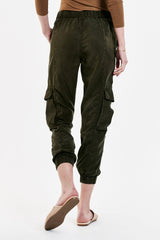 White Smoke Sandy High Rise Ankle Trouser Pant