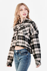 Dark Slate Gray Xandra Shirt Jacket Top