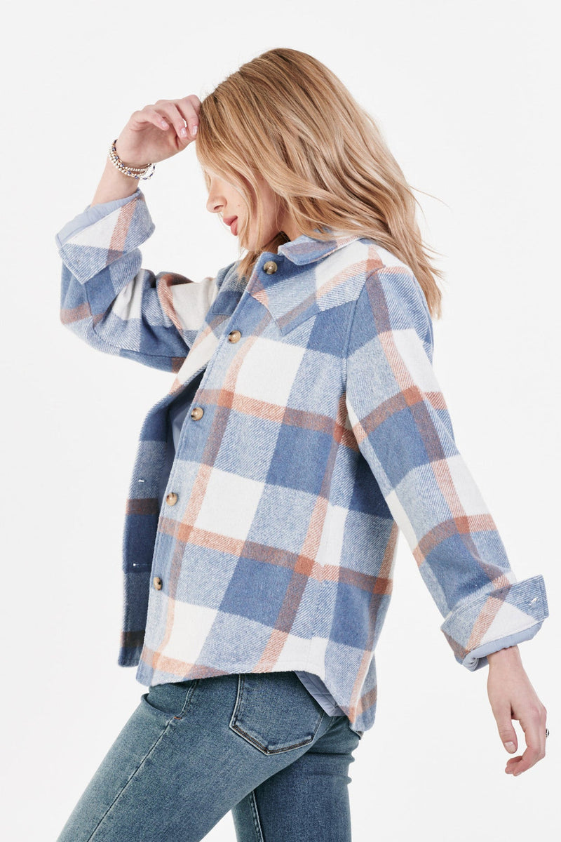 Lavender Western Shirt Jacket Top